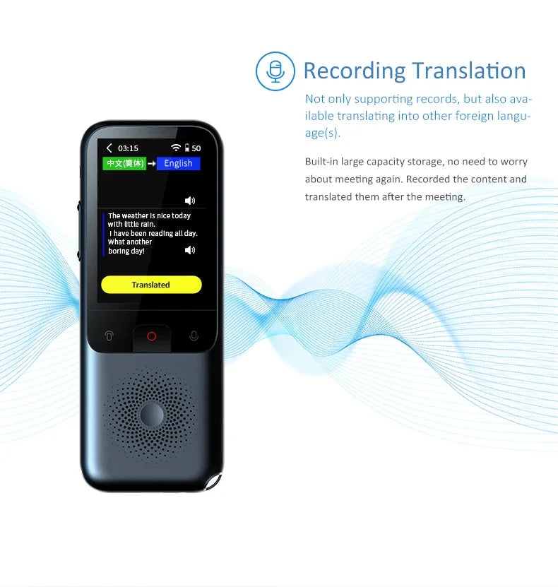 Portable Audio Translator 138 Language Smart Translator Offline In Real Time Smart Voice AI Voice Photo Translator
