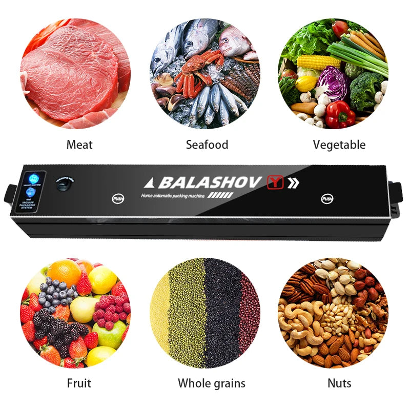 Food Vacuum Sealer Sealing Film Small Packaging Machine Household Heat Sealer Plastic Bag Packer Sealer Home Kitchen EU Plug