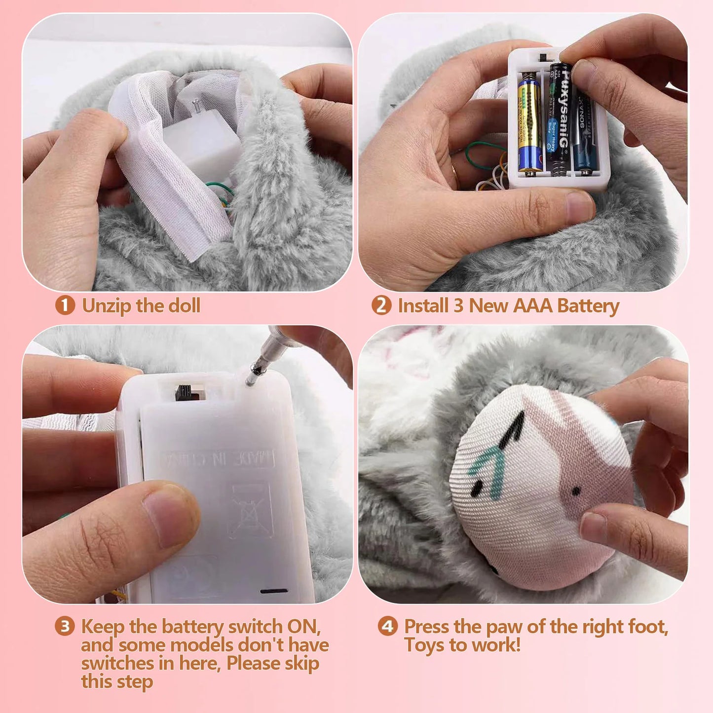 Breathing Bunny Plush Conciliate Doll comforter Peaceful Music toy with Relieve tension and anxiety for baby Bunny sleeping time