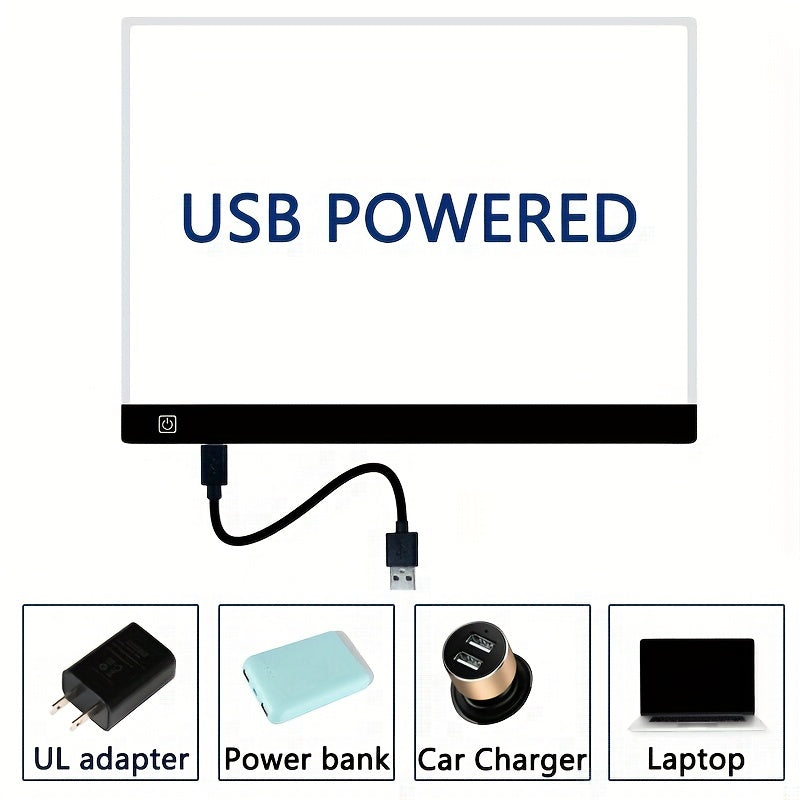 1pc Portable A5/A4 LED Copy Board, Light Tracing Box, Ultra-ThinAdjustable USB Interface LED Trace Light Pad For Tattoo Drawing.Streaming, Sketching, Animation, Stenciling