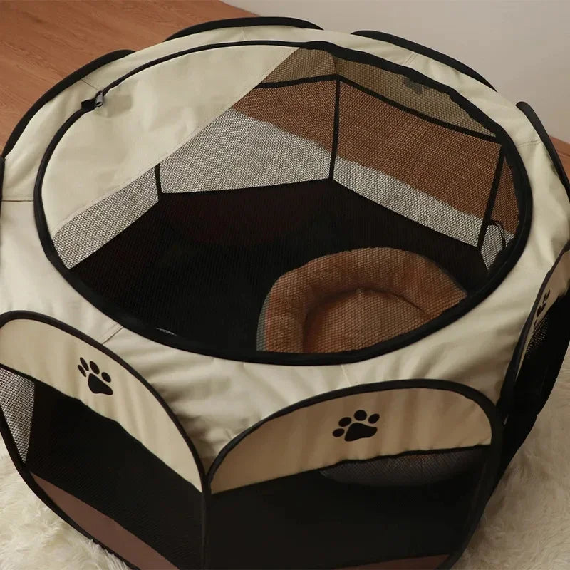 Octagonal Pet Tent Foldable Portable Oxford Cloth Cat and Dog Nest Waterproof and Scratch Resistant Cat and Dog Home Furnishings