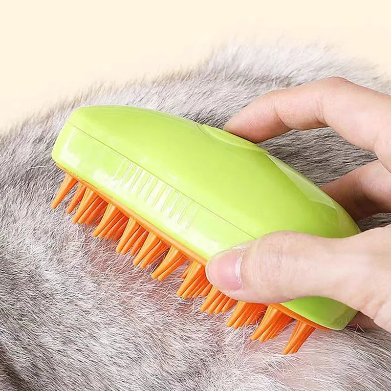 Steamy Combs Electric Spray Cat Hair Brush 3 in1 Dog Supplies Brush Massage Pet Products Grooming Removing Tangled Loose Hair