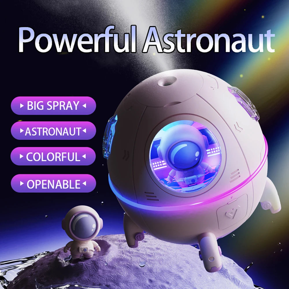 New Astronaut Air Humidifier 220ml With Night Light 1200mAh Battery  Rechargeable Home Aroma oil Diffuser Gift for Kids